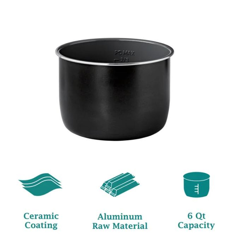 The Pioneer Woman Linen Speckle 6-Quart Pressure Cooker with Touch Control Display