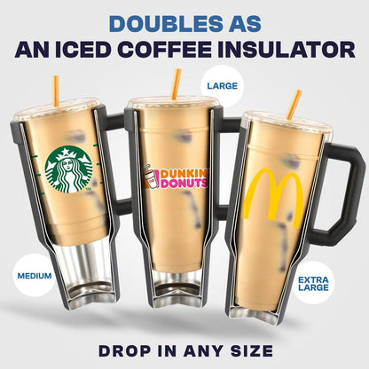 New Thicc Buddy 50Oz Leak Proof Double Wall Vacuum Sealed Tumbler with Handle Fits Lip Balm & Keys Drinkware Flasks Lid Insulated Mug for 12+ Hours Cold & 8+ Hours Hot