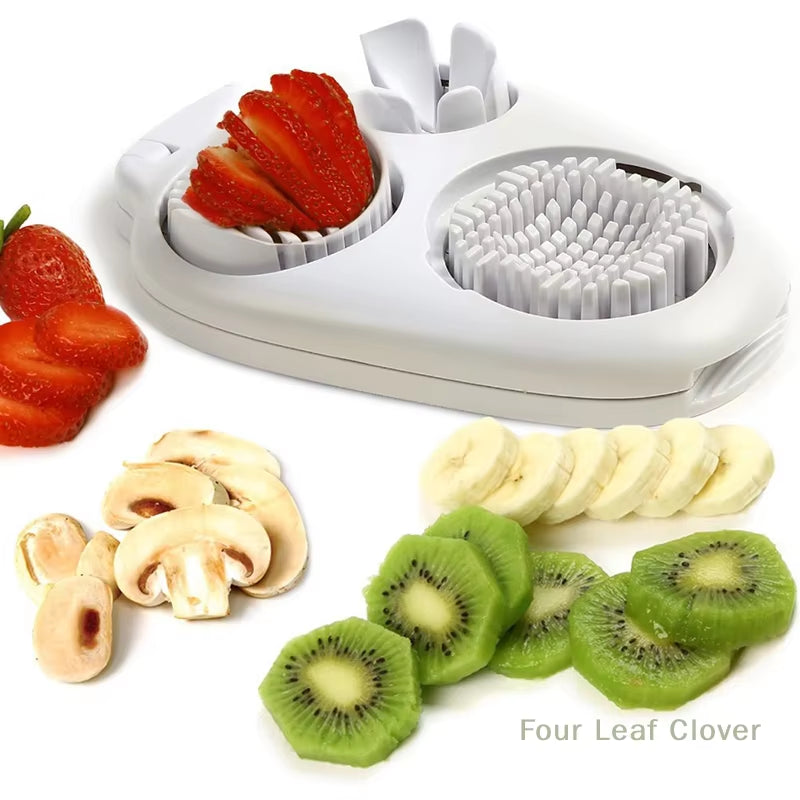 [ZY44] 3In1 Creative Egg Slicer Hard Boiled Eggs Slicers Kitchen Food Slicers Fruit Vegetable Manual Slicers Household Supplies