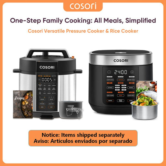 COSORI 9-In-1 Electric Instant Pot Pressure Cooker, Olla De Presión 6-Qt: Rice, Sauté, Sous Vide, Sterilizer, 1100W, Stainless Steel & Aluminium Inner Pot