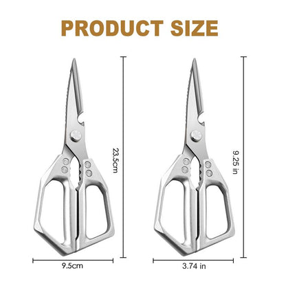 All-Purpose Kitchen Scissors, Stainless Steel Kitchen Shears – Sharp Poultry & Meat Scissors for Chicken Bones, Turkey, Dishwasher Safe, Japanese Cooking Scissors, Christmas Gift