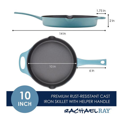 Rachael Ray NITRO Cast Iron Skillet 10-In